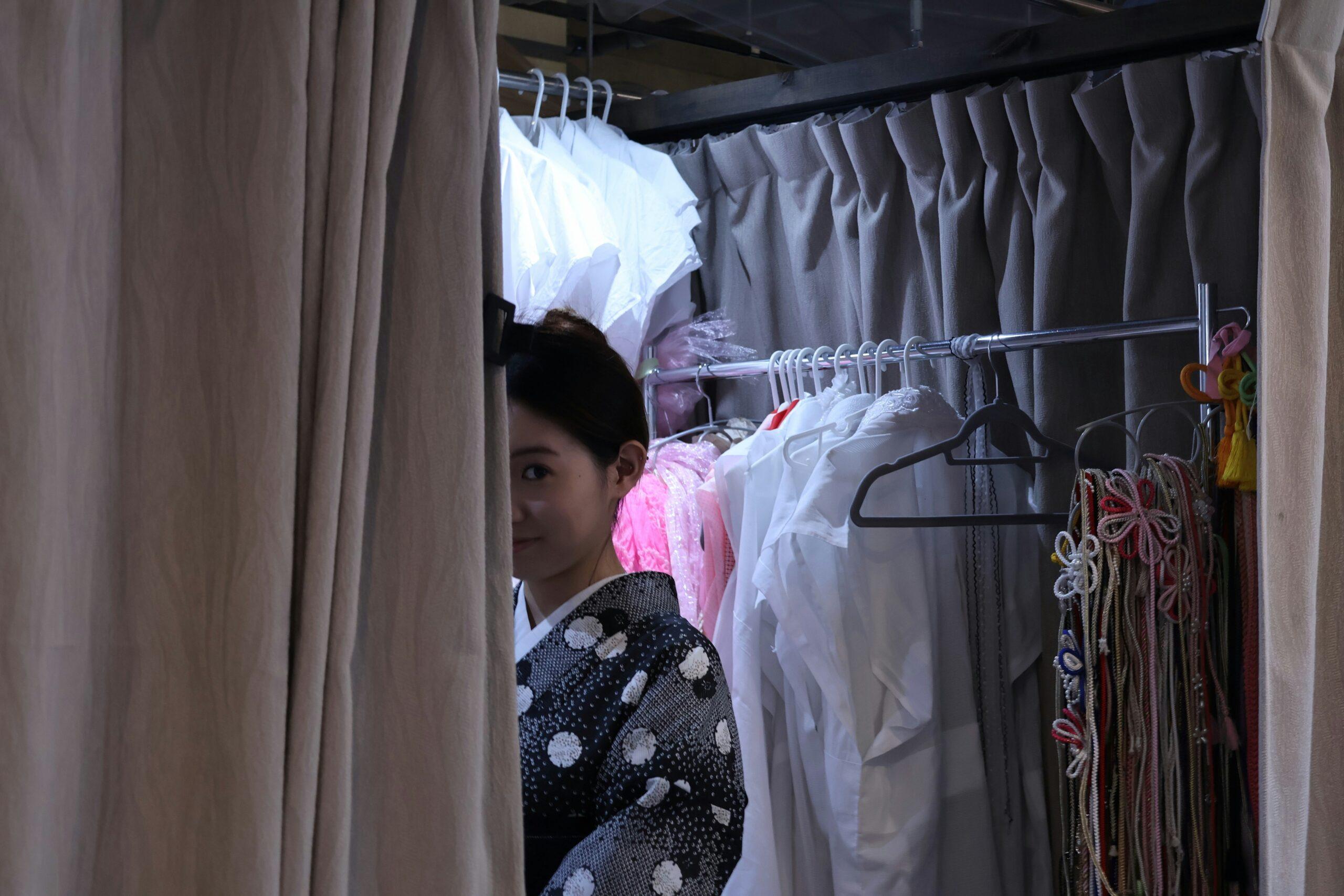 A clean digital interface showing a categorized wardrobe app