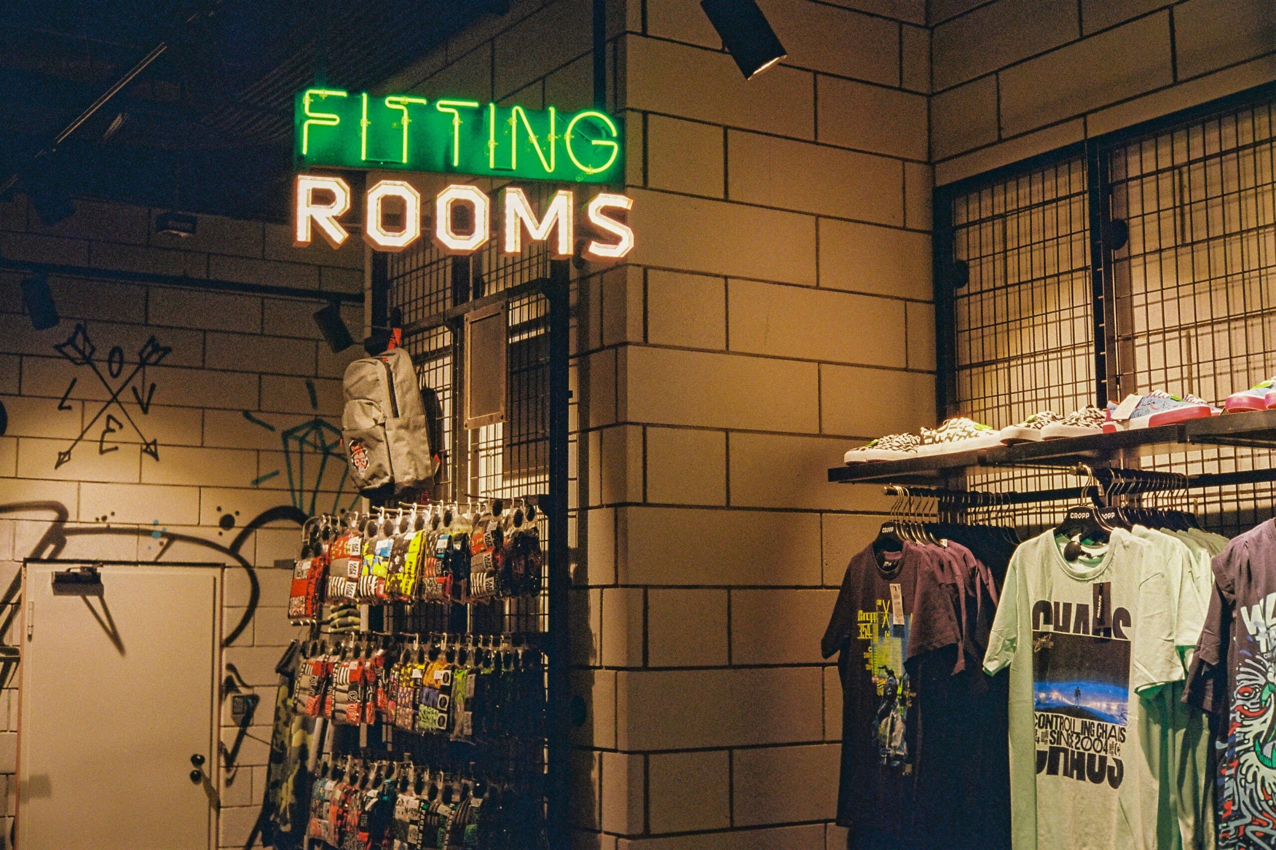A well-organized wardrobe showcasing fitness outfits and accessories